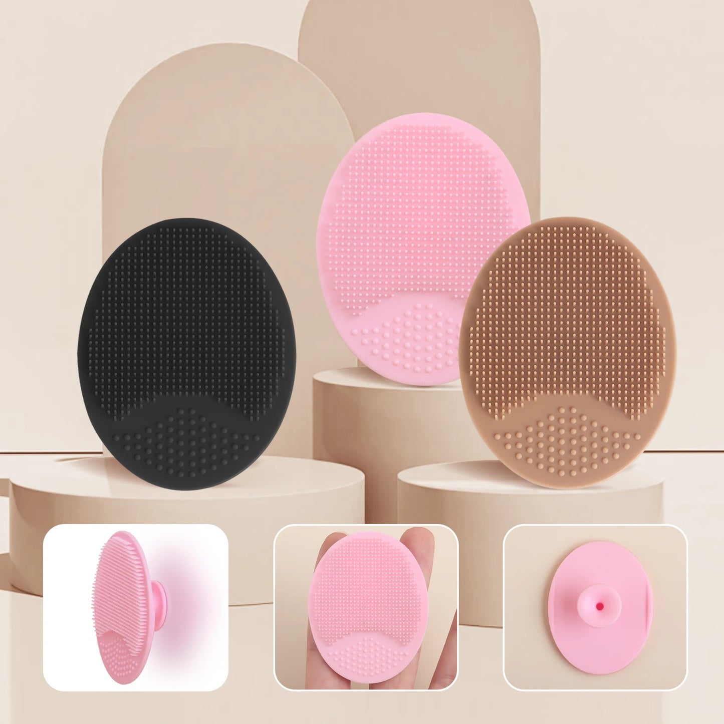 Wash a face to brush Silicone Cute Sucker mini Cleansing