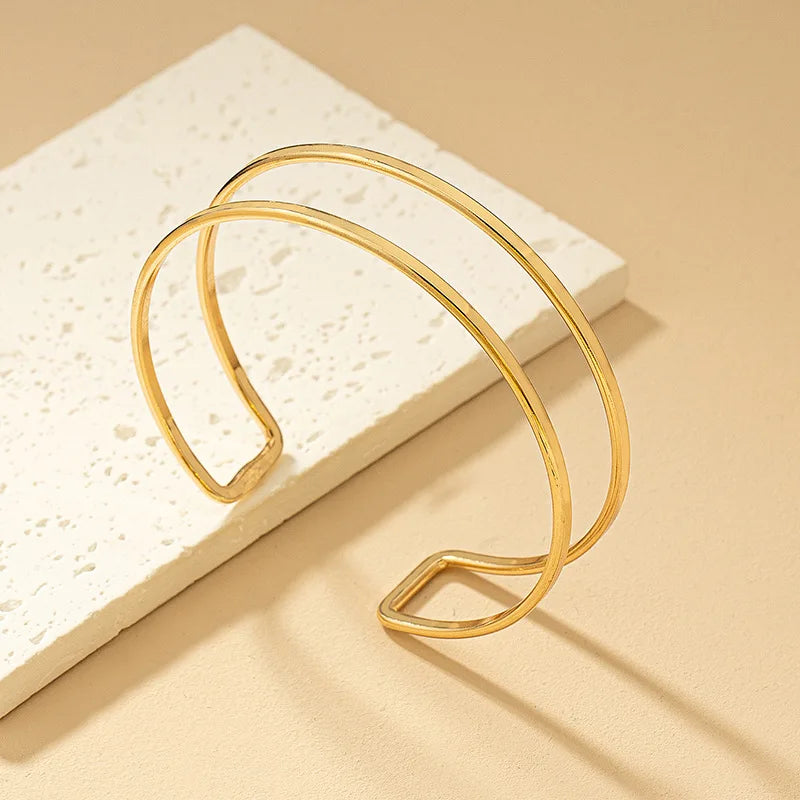 Upper Opening Arm Geometric Bracelet