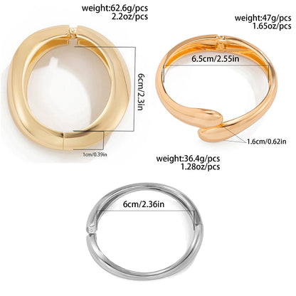 DANA Smooth Water Drop Geometric Bracelets