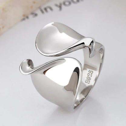925 Sterling Silver Geometry Crystal Ring