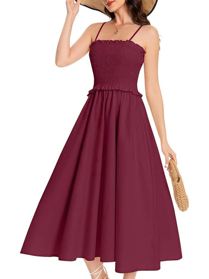 French Holiday Style Elegant Strap Cross-Border Dress
