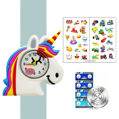 Slap Bracelet Clock Cartoon Kids Watches