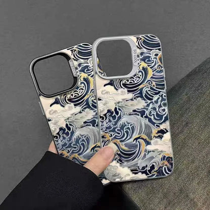 Japanese Waves Electroplate Silver IMD Case