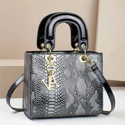 DANA PU Leather Crocodile Shoulder Bag
