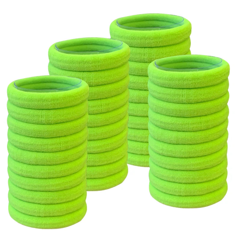 50PCS/Set Cotton Elastic Hair Ties