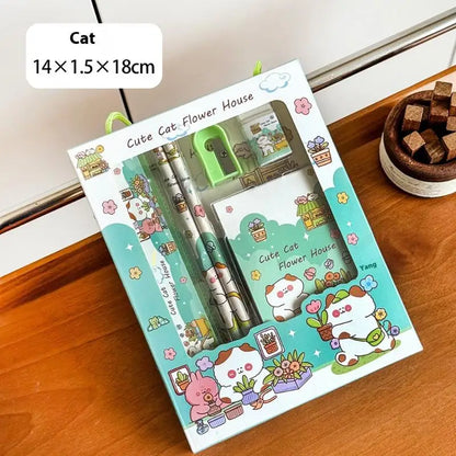 6Pcs/Set Cute Cartoon Capybara Pencil Stationery Set