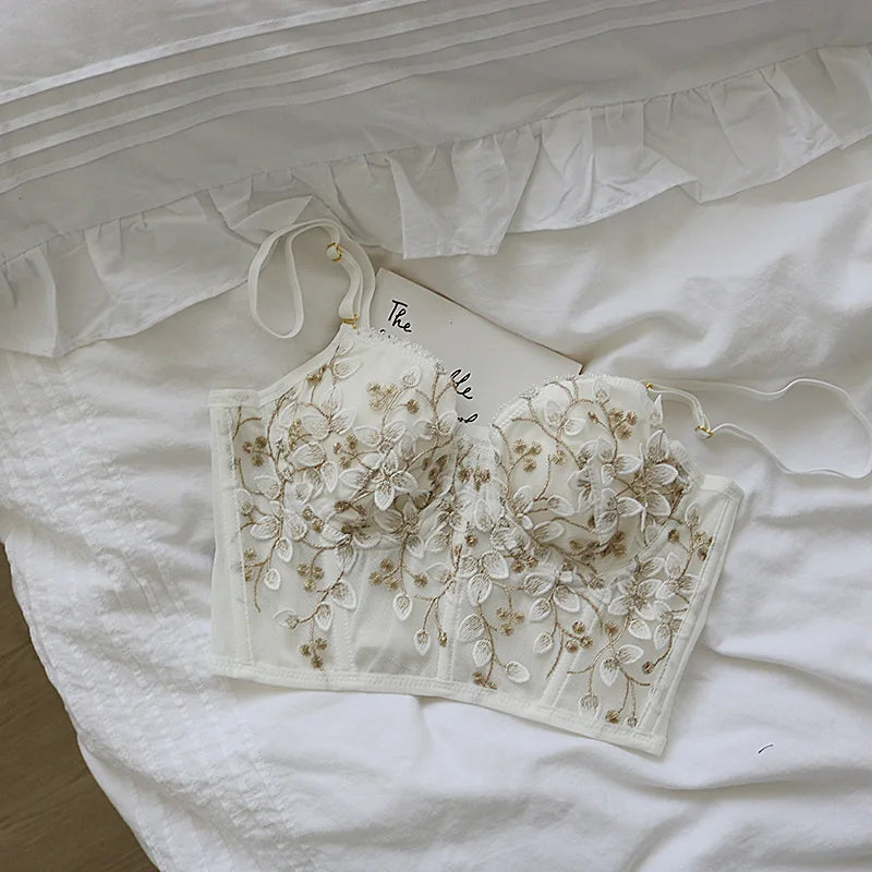 Three-dimensional embroidered sexy bra lingerie