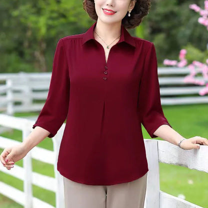 Thin Pullover Half Sleeve Loose Shirt