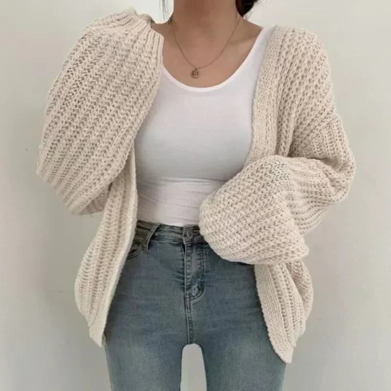 Chic Korean Short Cardigans Minimalist Sweater