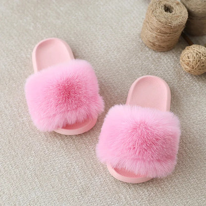 Warm Home Classic Versatile Soft Bottom Causal Fur Slippers