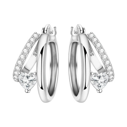 925 Sterling Silver Simple Gold U-shaped Earrings