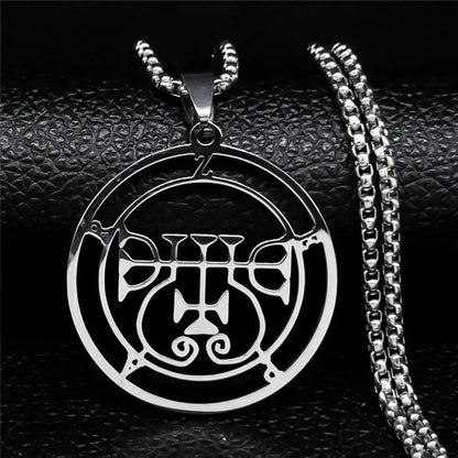 Sigeal Sigil De Lucifer Stainless Steel Satan Necklace