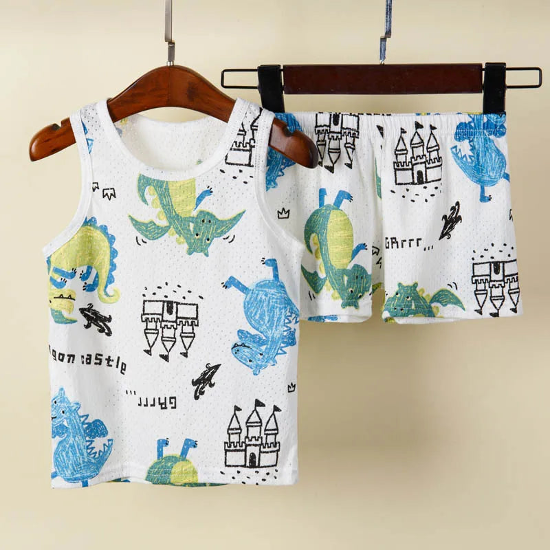 Cat Pajamas Sleeveless Sleepwear Set