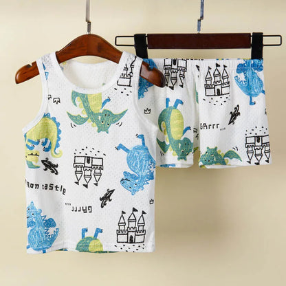 Cat Pajamas Sleeveless Sleepwear Set