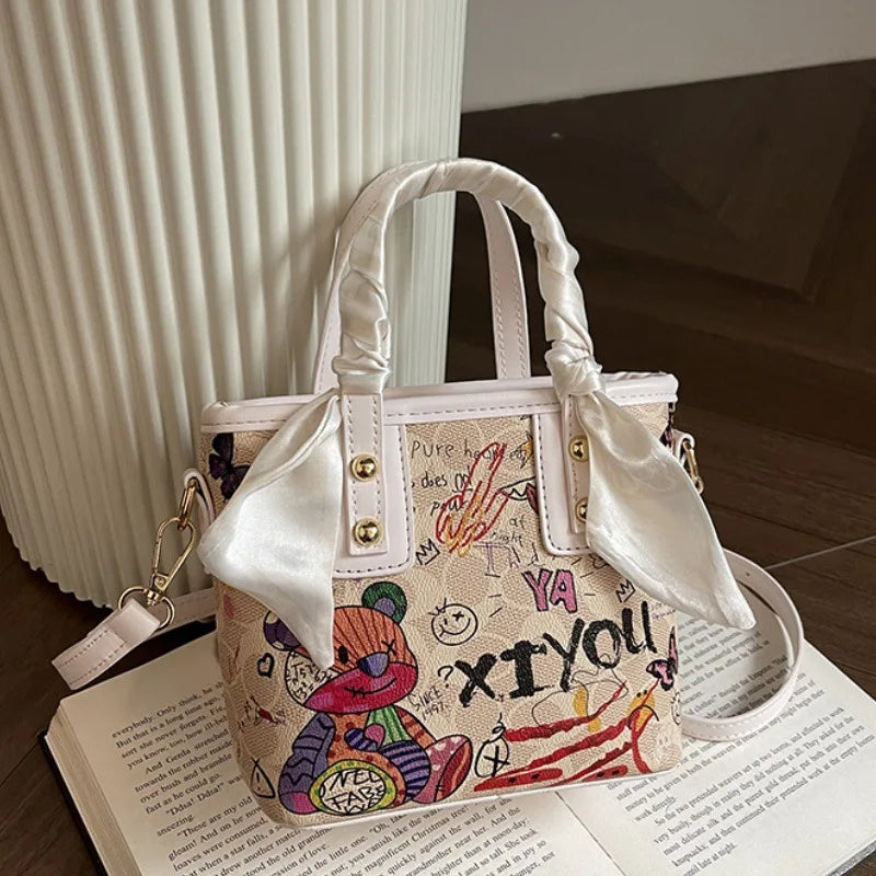 Painted Graffiti Artistic Crossbody Adjustable Shoulder Strap Bag