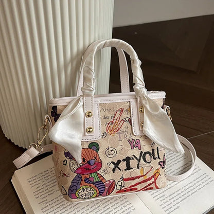 Painted Graffiti Artistic Crossbody Adjustable Shoulder Strap Bag