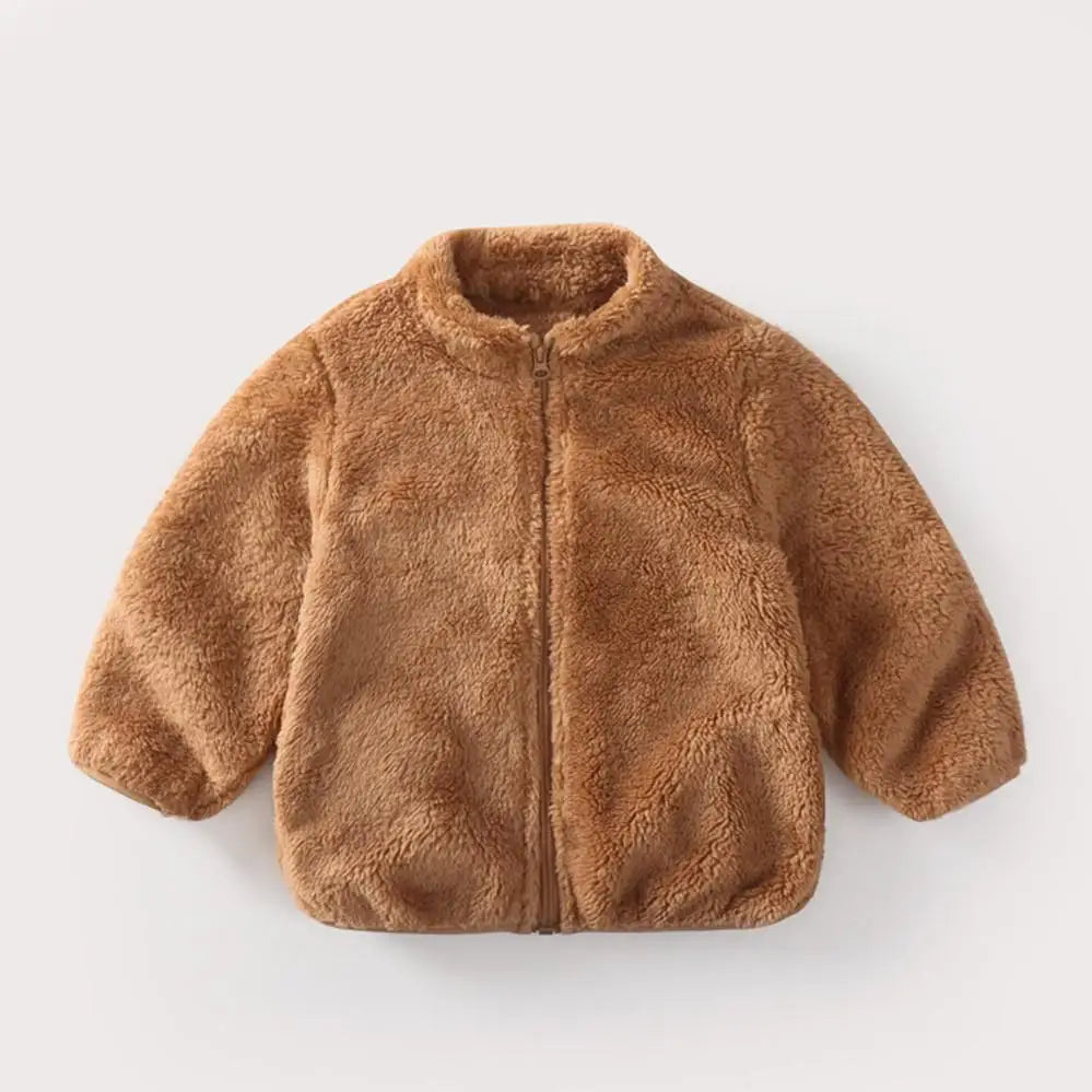 Plush Coat Autumn Winter Warm Baby Girl Boy Casual Toddler Jacket