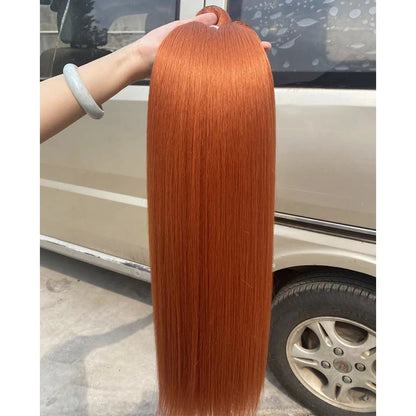 Bone Straight Hair Extensions Brown Color