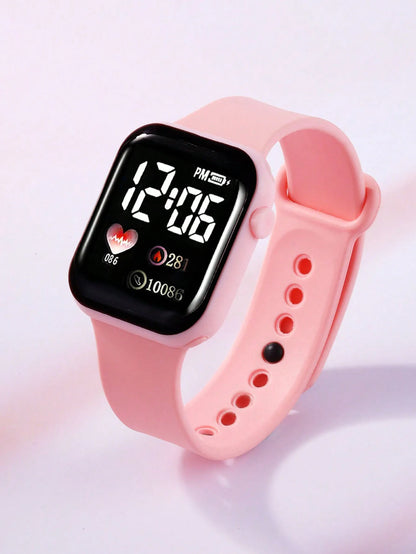 Love Pattern Electronic Watch And Butterfly Accessories Set