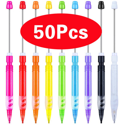10-100Pcs Beaded Pencil HB Writing Beaded Pencil