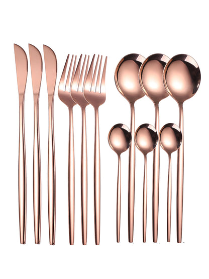 12pc Thin stainless steel cutlery set