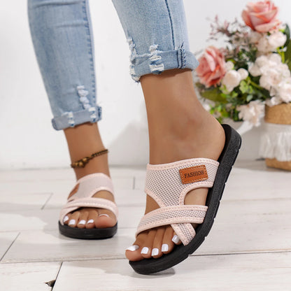 Mesh Breathable Comfortable Flat Slippers
