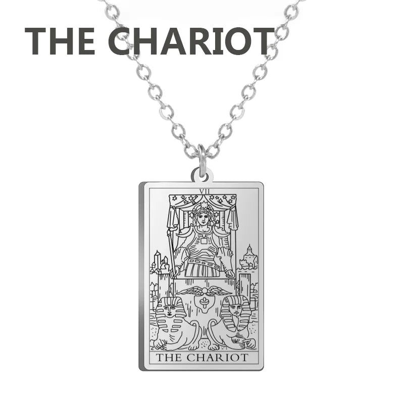 Stainless steel Classic Tarot Pendant Necklace