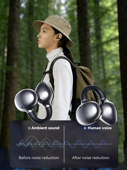 Viral Clip-on Earbuds Open Ear Design Long Endurance Sweatproof Sports Headphones