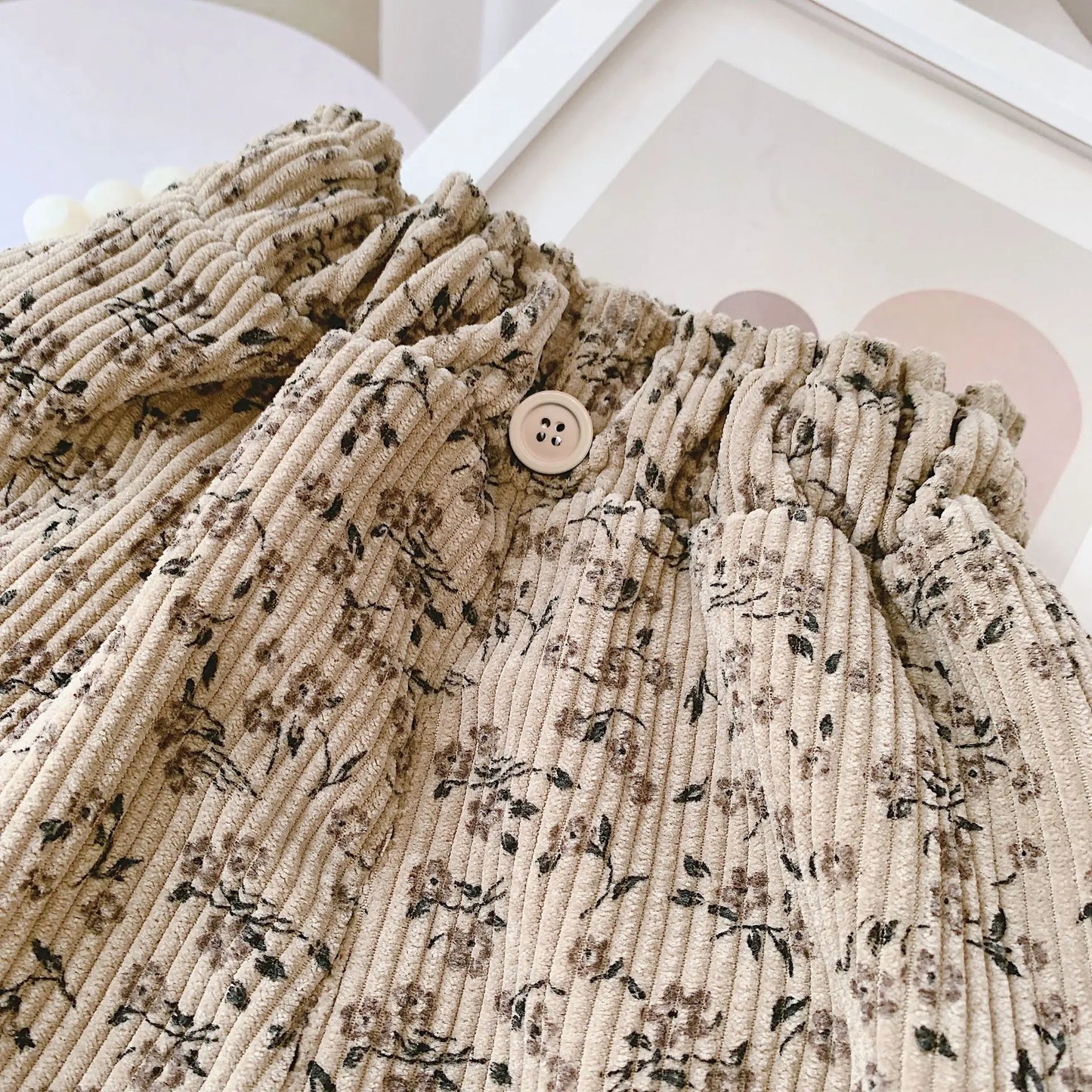 Korean Style Toddler Girls Corduroy Harem Pants