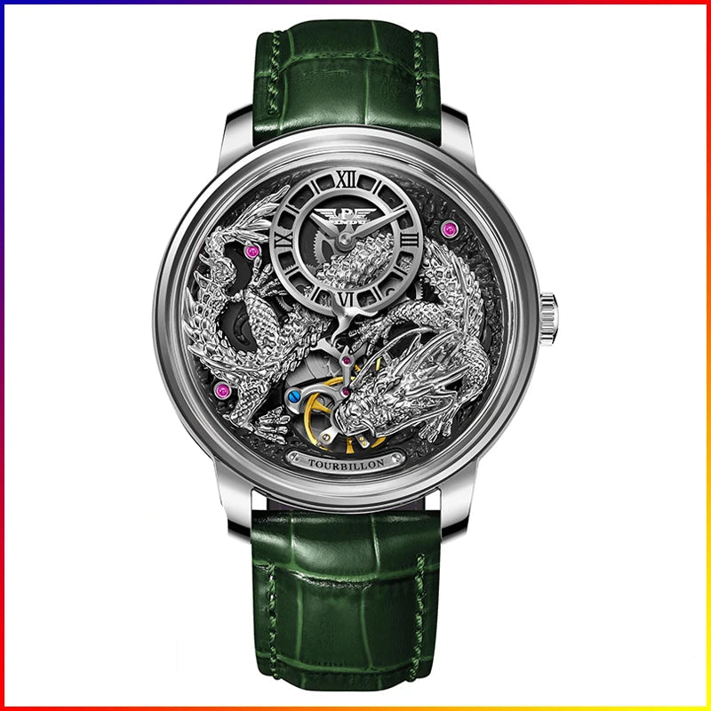 Golden Dragon Dial Mechanical Sapphire Waterproof Automatic Mechanical Watch
