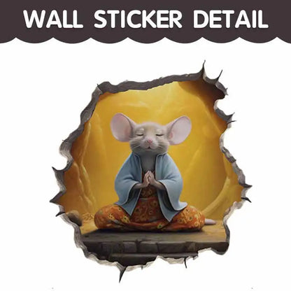 Cartoon Cute Little Mouse Hole Wall Stickers