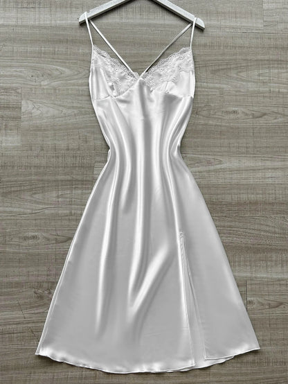 Sexy slit sexy lace patchwork Pyjama