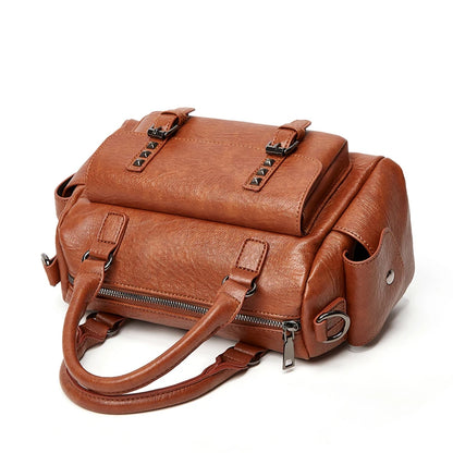 Faux Leather PU Crossbody Shoulder Tote Bag