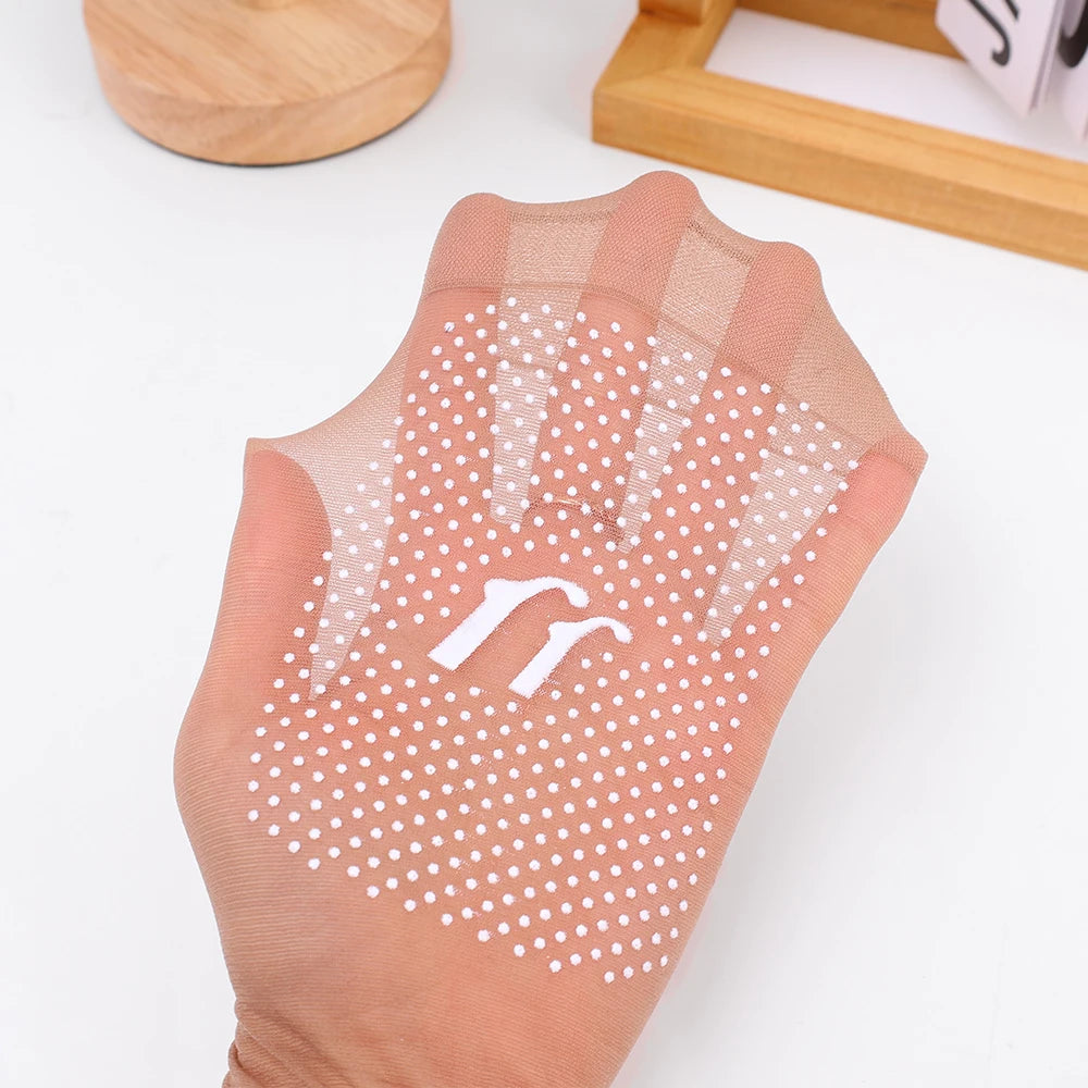 Ultra-thin Breathable Non-slip Transparent Elastic Crystal Silk Socks