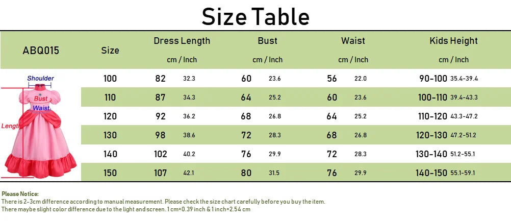 Peach Princess Daisy Cosplay Costume Rosalina Dress