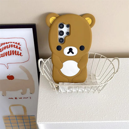 Kawaii Bear Phone Case Samsung Galaxy Cartoon Soft Silicone Cover