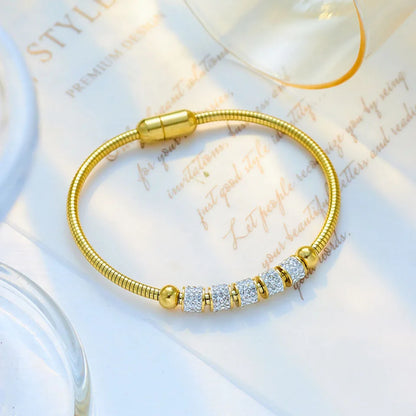 DANA Stainless Steel Gold Rhinestone Bracelet