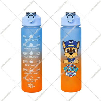 750ML PAW Patrols Gradient Color Water Cup Cartoon Print Drinking Bottle