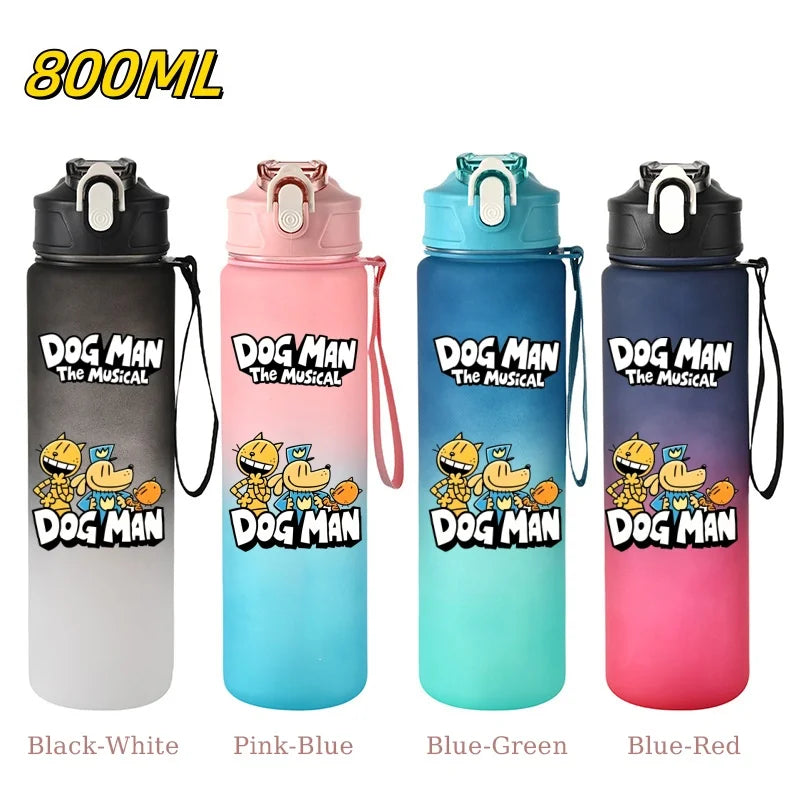 800ML Anime Dog Man Sports Water Boys Girls Bottle