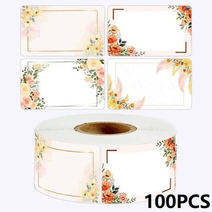 50/100/250PCS Flowers Name Lables Sunflowers Packaging Sticker