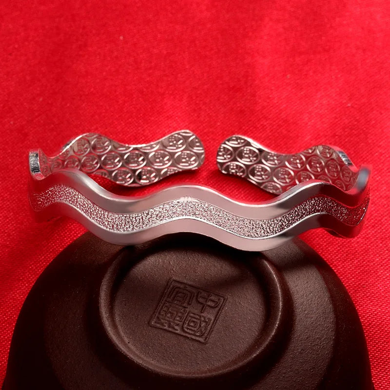 DANA 925 sterling silver Frosted wave Star River bracelets