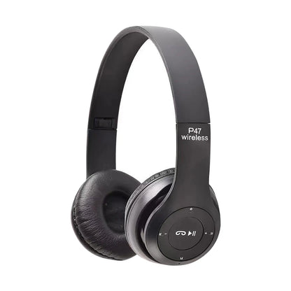 Stereo P47 Wireless Headphones Bluetooth 5.0 Earphones Foldable Bass Helmet