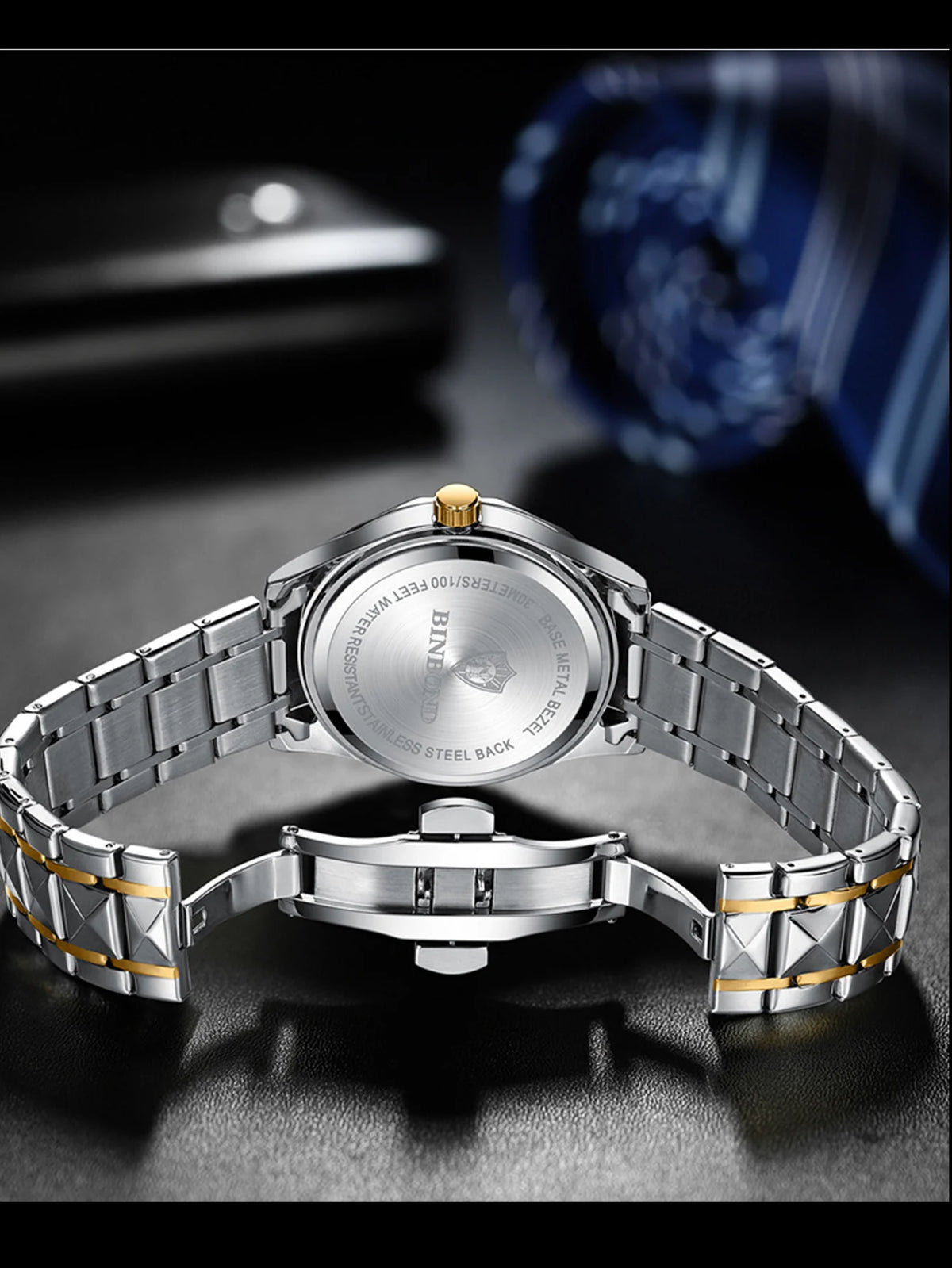 Luxury Ladies Quartz Waterproof Luminous Date Stainless Stain Wristwatch