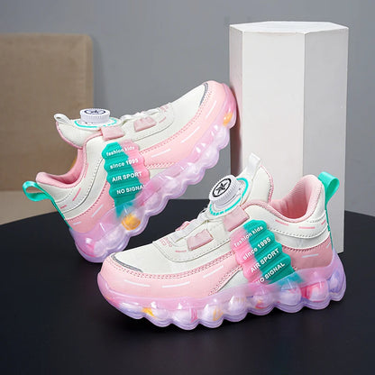 Anti-skid Leather Kids Running Sneaker