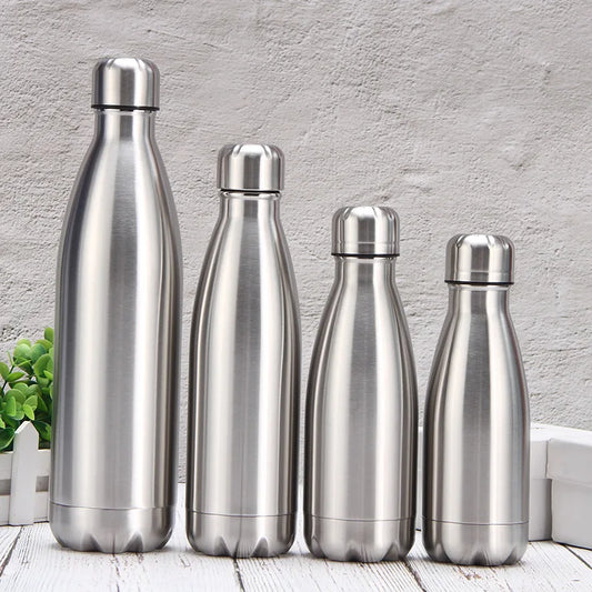 Stainless Steel Water 1 Liter  500 750 1000ml Bottles