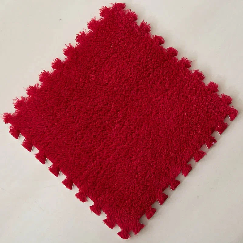 30*30CM Soft Plush Children Kids Rug Play Mat Puzzle Carpet