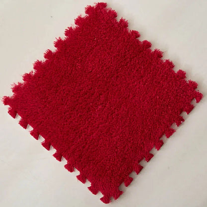 30*30CM Soft Plush Children Kids Rug Play Mat Puzzle Carpet
