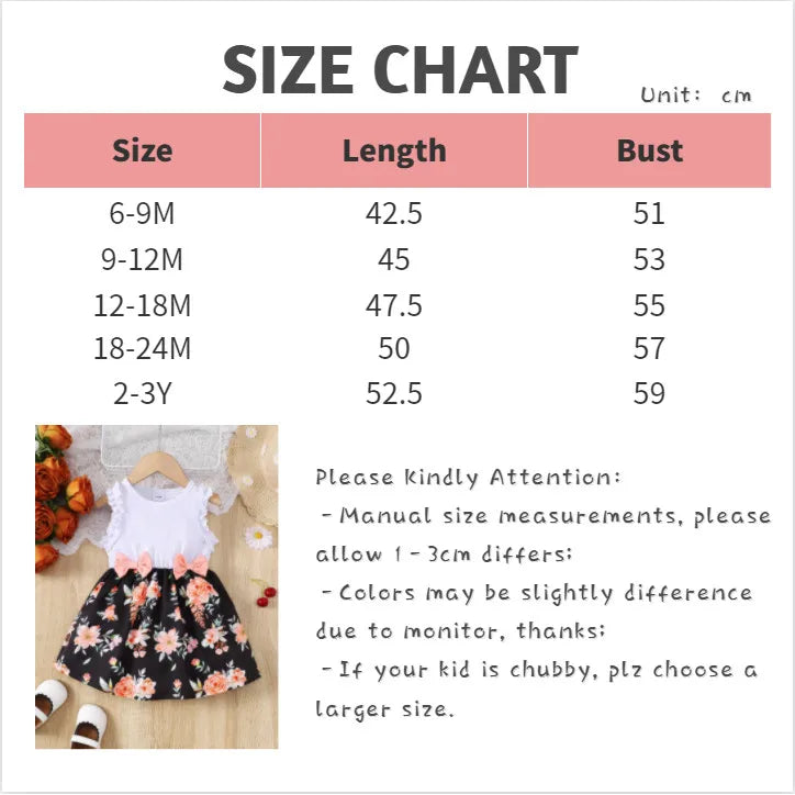 Baby Girl Floral Print Sleeveless Toddler  Dress