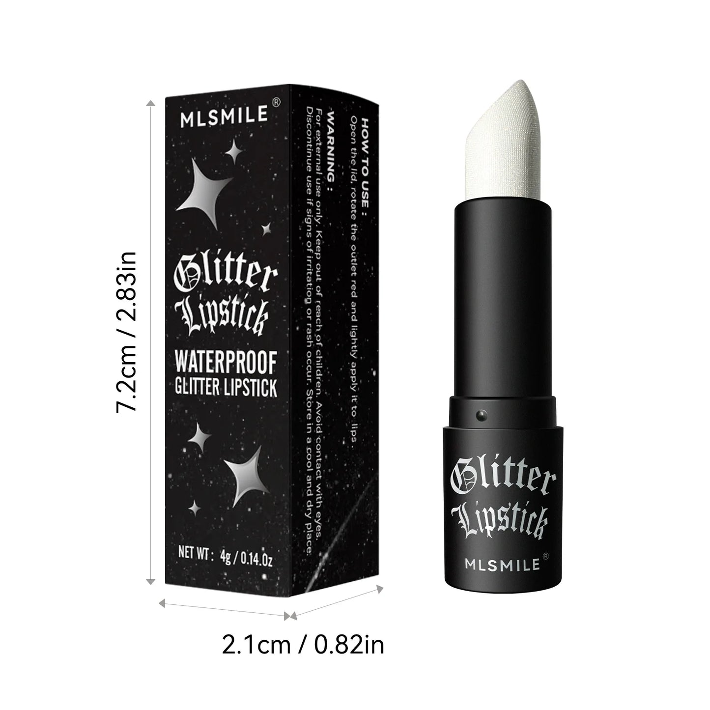 Glitter Lipstick Waterproof Diamond Metallic Lipstick