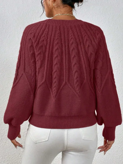 Elegant Casual Knitted Hoodie Thickened Warm Commuting Thread Sweater